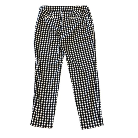 Talbots Women's Gingham Chatham Ankle Pant Black White Stretch Low Rise Size 4P - Picture 2 of 10